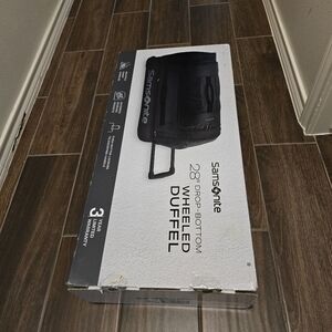 Samsonite 28” Drop Bottom Wheeled Duffel Black Rolling‎ Travel Bag New